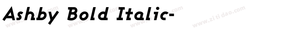 Ashby Bold Italic字体转换